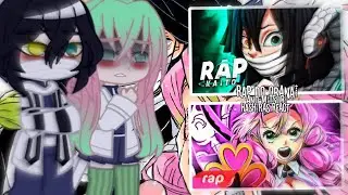 ♪Hashiras react rap da Mitsuri e Obanai | 🇧🇷 | 