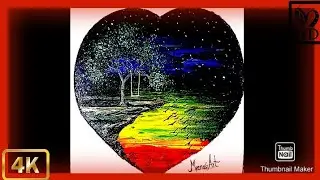Very Satisfying simple heart acrylic painting:) #shorts #art #short #like #viral #share #satisfying