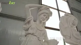 Natural white marble harvest goddess sculpture have stock