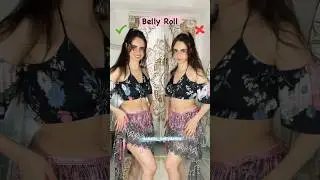 Belly Roll correct vs. wrong - Belly Dance Tutorial #bellydance #dancetutorial  #trending #dance