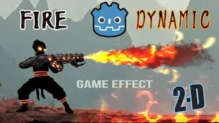 GODOT 4 -  Dynamic FIRE  (2D)  Interactive flames