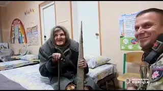 Grandmother run away from warzone