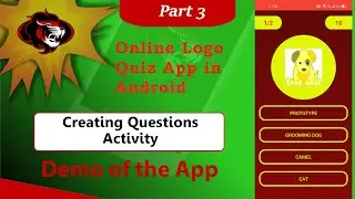 Online Logo Quiz App with Firebase and Firestore in Android Studio | Question Activity