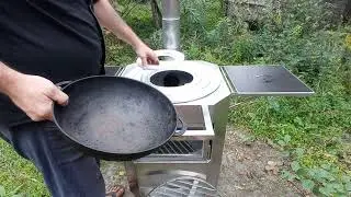 Печь барбекю для казана.
