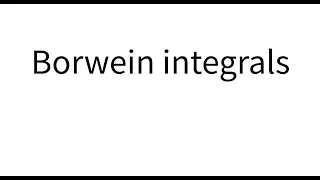 Borwein integrals