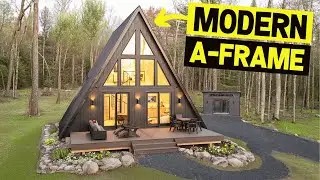 Brand New MODERN MINIMALIST LUXURY A-FRAME CABIN! (Full Airbnb Tour)
