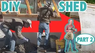 Build CHEAP DIY!! I Built a Styrocrete Garden Shed! Pt. II