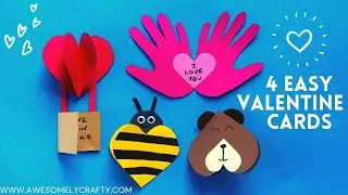 4 Easy Valentine Cards for Kids | Easy Valentine's Day Crafts for Kids
