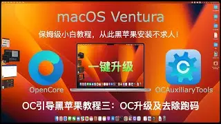 OC黑苹果安装教程三 | 一键OC版本升级及去除跑码模式，任意来源app安装设置，简化日志模式，保姆级小白教程