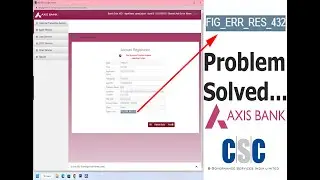 Axis account opening failed। CSC Axis account opening fig error । CSC Axis bank 0 Balance Account