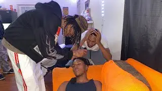 My Homeboys Cut All My Hair Off Prank *I CRIED😖*