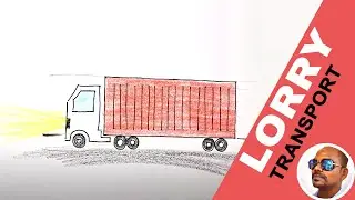 how to draw container lorry?