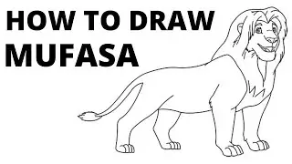 Mufasa Drawing Easy, How To Draw Mufasa from The Lion King Cartoon Step By Step #thelionking