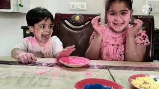 Holi Celebration || colours for kids || Holi Masti