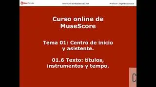 Curso de MuseScore 01 6 Texto, títulos, instrumentos y tempo