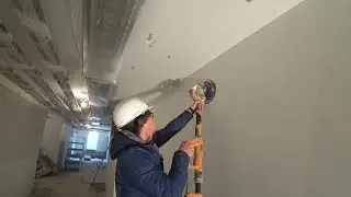 Шлифовальная машинка Жираф, шпаклёвка Крепс