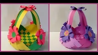 DIY paper basket for Easter #howto make #paper basket