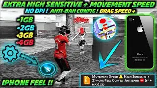 HIGH SENSITIVITY CONFIG FILE ⚙️ IPHONE FEEL 🎯 ANTIBAND ‼️ NO RECOIL ⚙️ FREE FIRE MAX & FREE FIRE