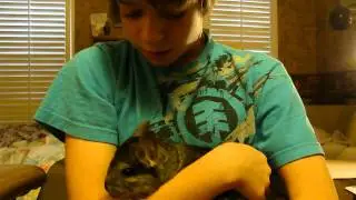 Me playing with my chinchilla for the camera ;)