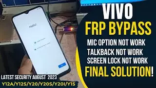 Vivo Y12A/Y12s/Y20/Y20s/Y20i/Y15 Frp Unlock/Google Account Remove Latest Security | Only GSM