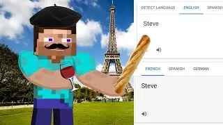 Minecraft Steve in different languages meme