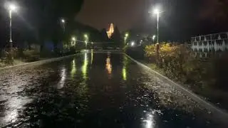 Walking in Russia Bryansk, cloudy. ASMR