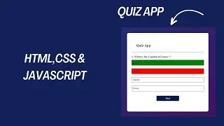 How To Make Quiz App Using JavaScript | Build Quiz App With HTML CSS & JavaScript in Hindi