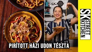 🔥 PIRÍTOTT 🔥 házi UDON tészta 🍜 marhahússal és zöldségekkel