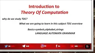 Introduction to Theory Of Computation|Why do we study TOC|Basic topics