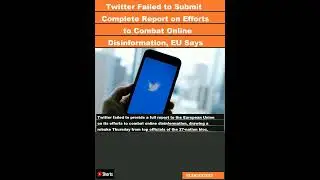Twitter Failed to Submit Complete Report on Efforts to Combat Online Disinformation, EU Says|