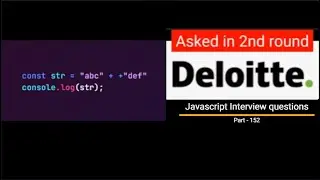 Javascript output based Interview question - Part 151   