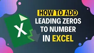 How to Add Leading Zeros to number in Excel (Hindi/Urdu)