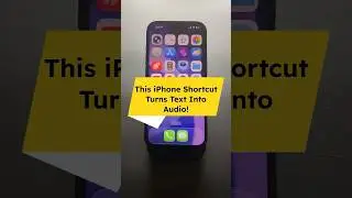 This iPhone Shortcut Turns Text Into Audio! 🔥🎧 