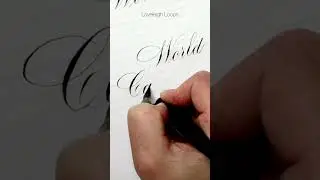 "World Calligraphy Day" Copperplate Calligraphy Quote | August #LetteringChallenge #ASMR #shorts