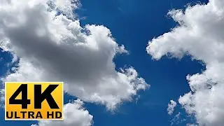 Blue Sky and Clouds Screen Saver (No sound) 2 Hours 4K UHD