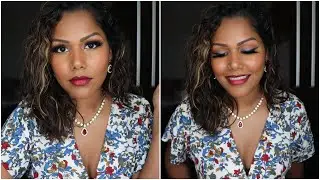 Blue Winged liner Makeup Look | Perfect for Brown Skin Tone