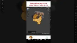 Setting a Monkey Head on Fire - Monkey Head on Fire Blender 4.0 