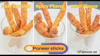Paneer sticks in Air fryer / Kids special / Mint flavor / Spicy flavor / Instant snack