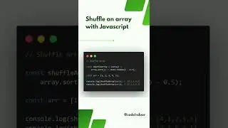 Shuffle an array with Javascript #javascript #code #js #reactjs #codeindoor