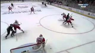 Jonas Hiller Huge Stick Save on Pavel Datsyuk in the Final Minute of Game 2 | May 2nd 2013