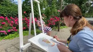 Акварельный портрет на пленэре. Рассказывает и показывает художница Светлана Сизоненко.