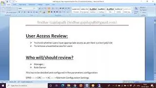 SAP GRC UAR Part 1| User Access Review | Who is the Reviewer | UAR Reviewers |