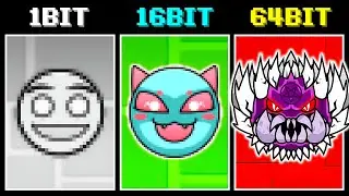 MORE New Custom Geometry Dash Faces V4 but every time with more bits