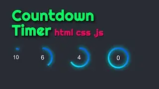 CSS Circle Countdown Timer with Glowing Gradient Border | Stunning HTML5 Animation Tutorial