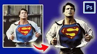 Tutorial Foto Jadi Gambar Kartun | Gambar Superman