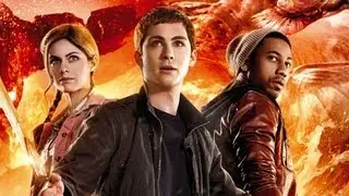 Logan Lerman and Nathan Fillion on Percy Jackson Sea of Monsters