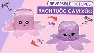 FLIP OCTOPUS DIY / HOW TO MAKE EASY REVERSIBLE OCTOPUS WITH FREE TEMPLATE / POP IT FIDGET TOY TIKTOK