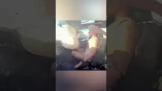 Air bag deploying with your feet on the dash #shorts
