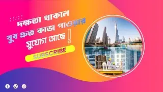 দক্ষতা থাকলে কাজ দ্রুত পাওয়া যায় | Dubai High Profession Visa 2026 