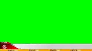 Live breaking news lower third with blank text and seamless looping 4k green screen. #background